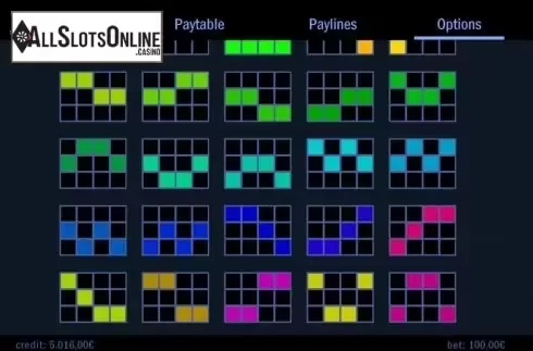 Paylines screen 2. Element Charms from Swintt
