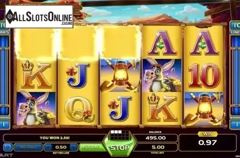 Win screen. Explosive Reels from GameArt