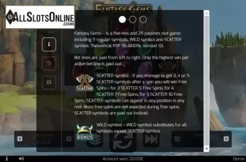 Features screen