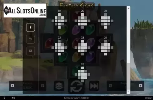 Paylines screen 3