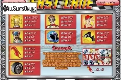 Screen2. Fast Lane from Rival Gaming