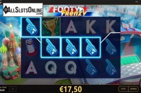 Win screen. Footy Frenzy from Cayetano Gaming