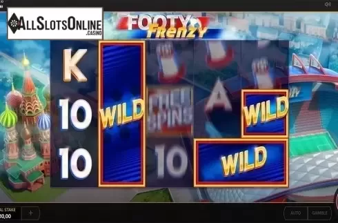 Random wild animation screen. Footy Frenzy from Cayetano Gaming