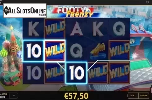 Wild win screen 2. Footy Frenzy from Cayetano Gaming