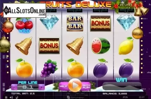Reel Screen. Fruits Deluxe Christmas Edition from Spinomenal