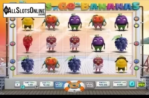 Game Workflow screen . Fruits Go Bananas from Wazdan