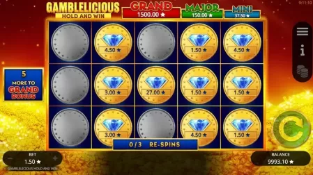 Gamblelicious Hold and Win slot screenshot 4