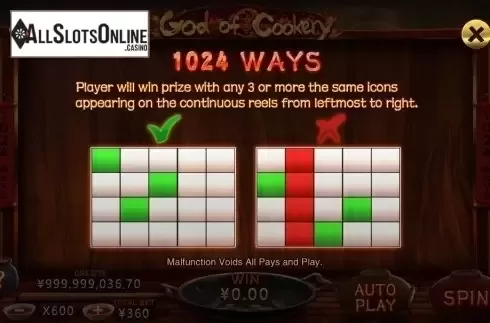 Lines. God of Cookery (CQ9Gaming) from CQ9Gaming