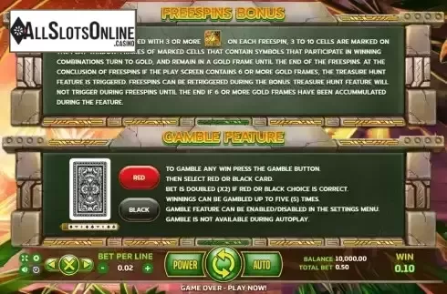 Features screen