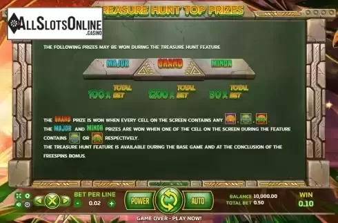 Jackpot screen