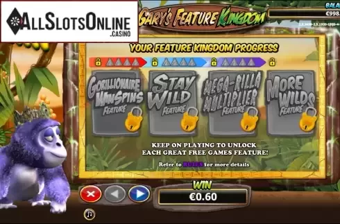 Paytable 1. Gorilla Go Wild from NextGen