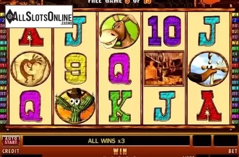 Free Spins screen. Grand Canyon from Merkur