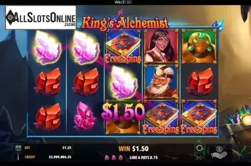 Free Spins screen