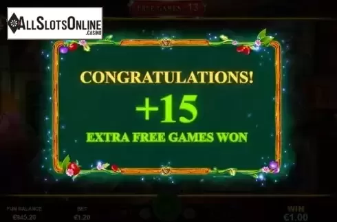 Additioinal Free Spins Screen
