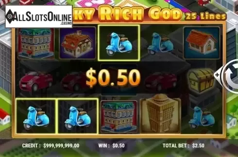 Win screen 3. Lucky Rich God from Slot Factory