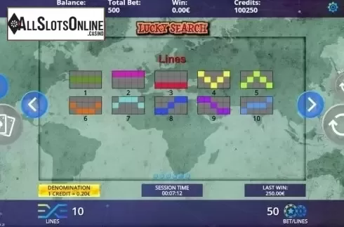 Paylines. Lucky Search from DLV