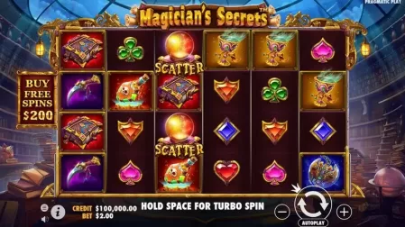 Magician's Secrets slot screenshot 1