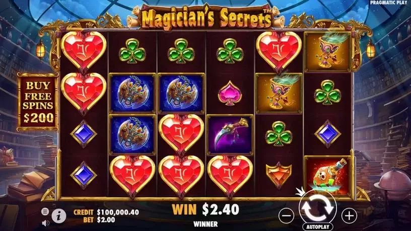 Magician's Secrets slot screenshot 2