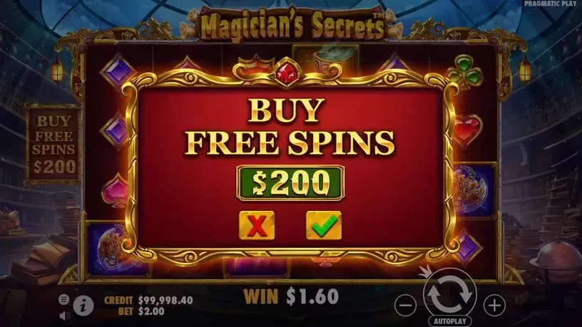 Magician's Secrets slot screenshot 4