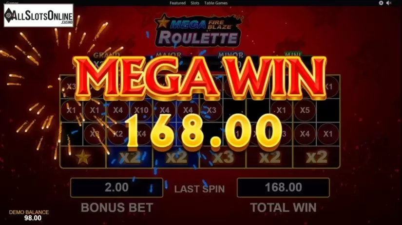Mega Win. Mega Fire Blaze Roulette from Playtech Origins