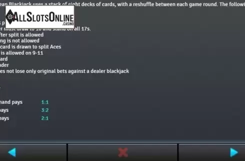 info2. Midnight Blackjack from Air Dice