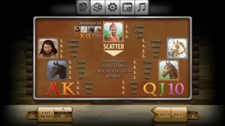 Mongol Treasures slot screenshot 3