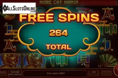 Total Win in Free Spins Screen