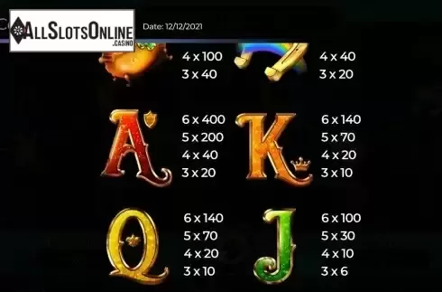 Pay Table screen 3