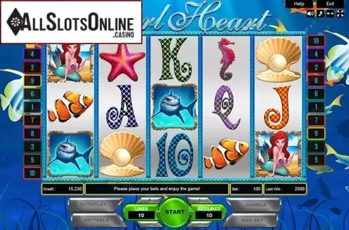 Reel Screen. Pearl Heart from Platin Gaming