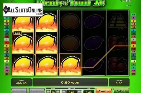 Win. Plenty of Fruit 20 from Greentube