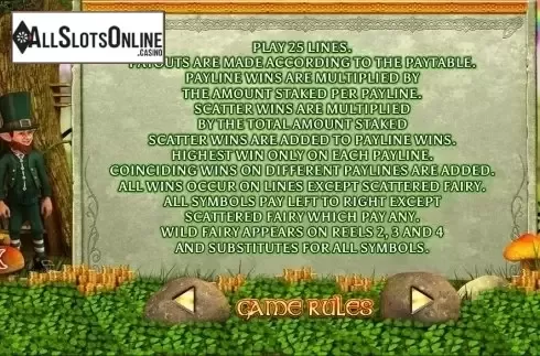 Paytable 4. Pot O'Gold II from TOP TREND GAMING