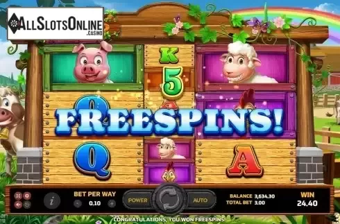 Free Spins Win Screen