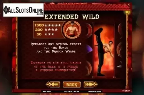 Paytable 2. Red Dragon Wild from iSoftBet