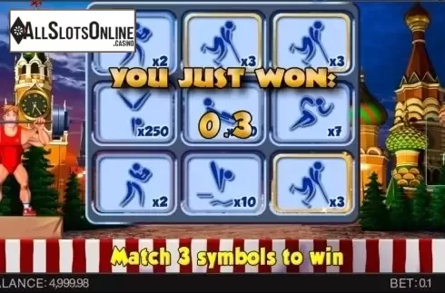 Win screen 1. Red Square Games from Spinomenal