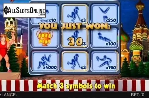 Win screen 2. Red Square Games from Spinomenal
