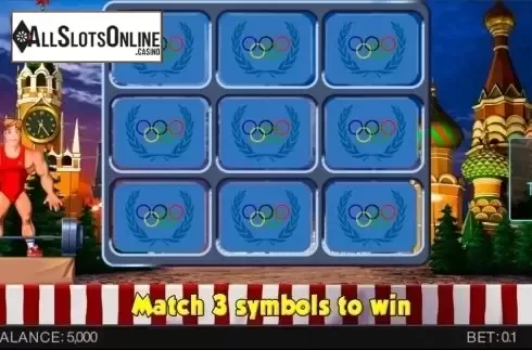 Reels screen. Red Square Games from Spinomenal