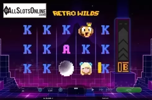 Win screen. Retro Wilds from Roxor Gaming
