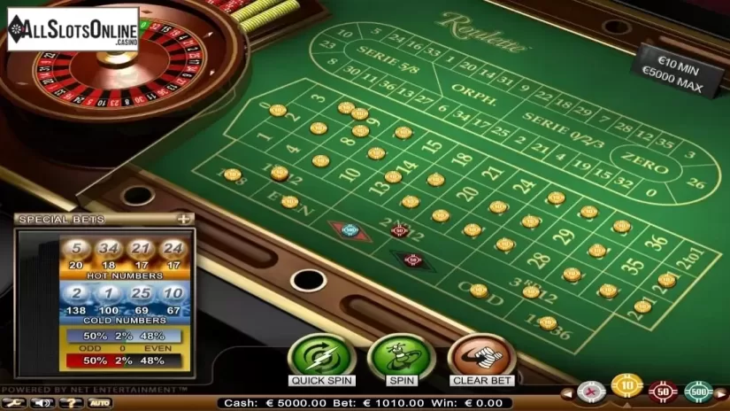 Game Screen. Roulette Advanced High Limit from NetEnt