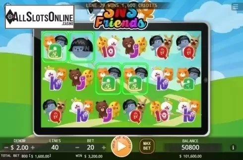 Win Screen. SNS Friends from KA Gaming