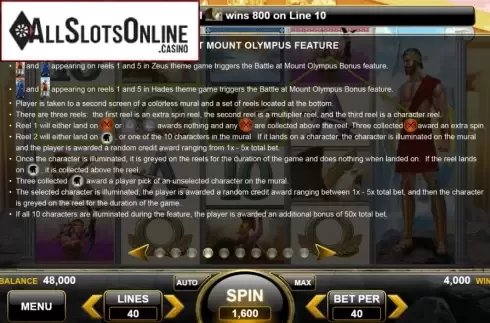 Features 4. Shadows of Olympus from Spin Games