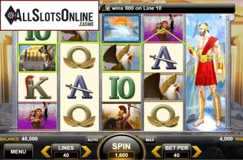 Win Screen 2. Shadows of Olympus from Spin Games