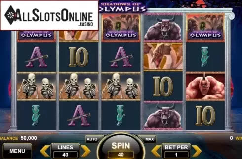 Reel Screen. Shadows of Olympus from Spin Games