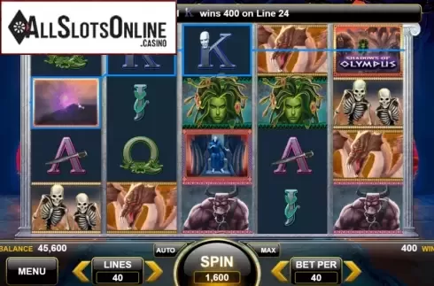 Win Screen 1. Shadows of Olympus from Spin Games
