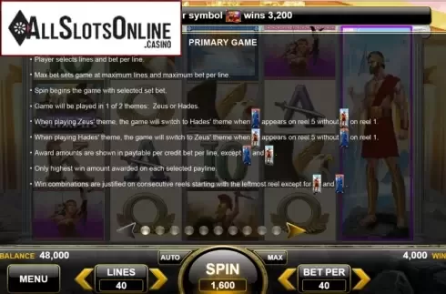 Features 1. Shadows of Olympus from Spin Games