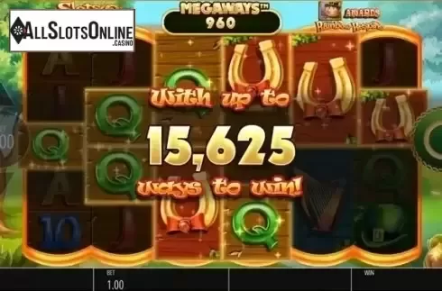 Win Screen . Slots O' Gold Megaways from Blueprint