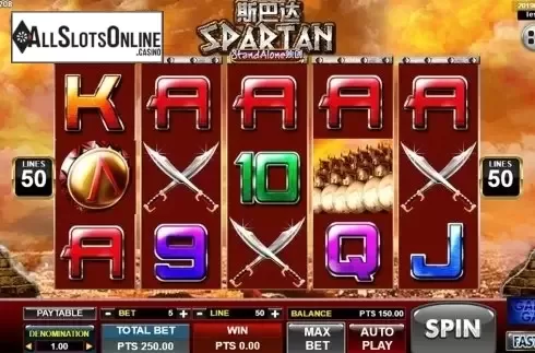 Reels screen. Spartan SA from Spadegaming