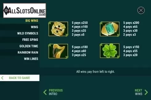 Paytable 2
