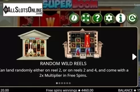 Features 1. Super Boom from Booming Games