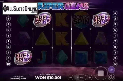 Free Spins screen