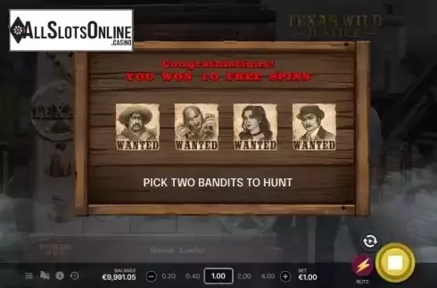 Bonus screen